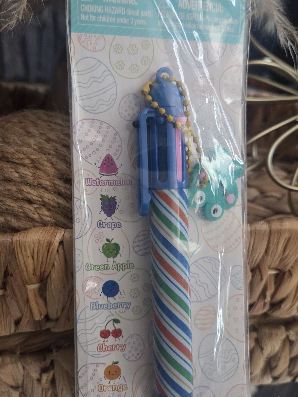 NWT Scented 6-Color Rainbow Pen w/ Frog Charm | Multicolor Ink